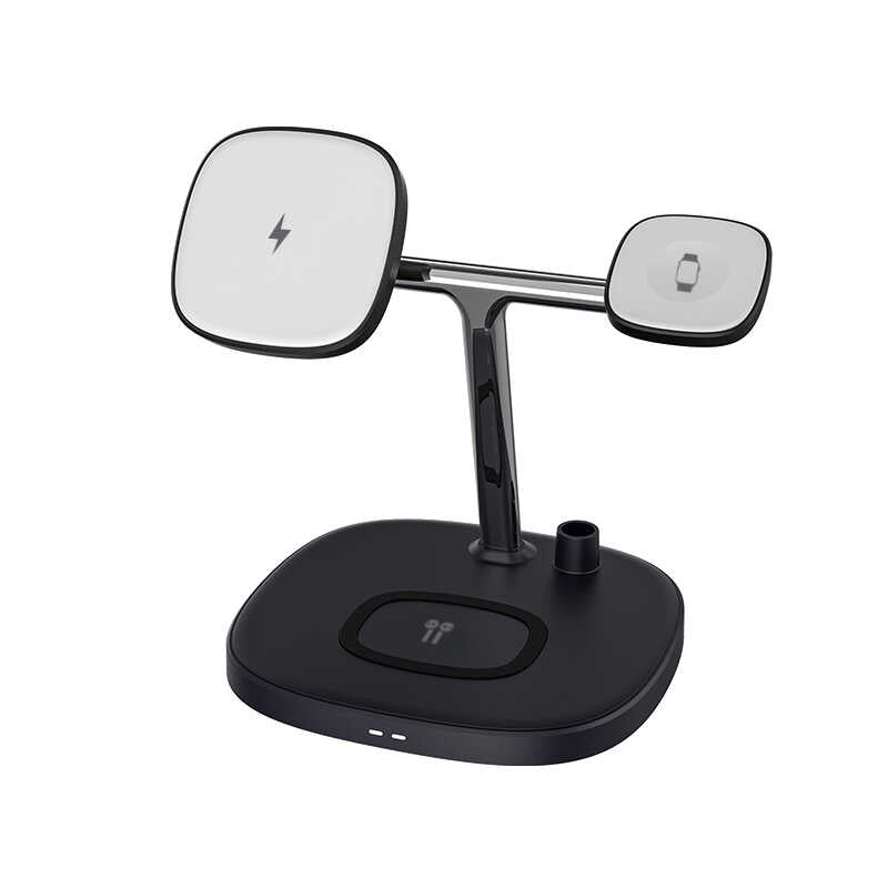 Wiwu Power Air M8 4 in 1 Mıknatıslı Kablosuz Telefon-Saat-Kulaklık Şarj Standı - 2 Wiwu Power Air M8 4 in 1 Mıknatıslı Kablosuz Telefon-Saat-Kulaklık Şarj Standı - 2